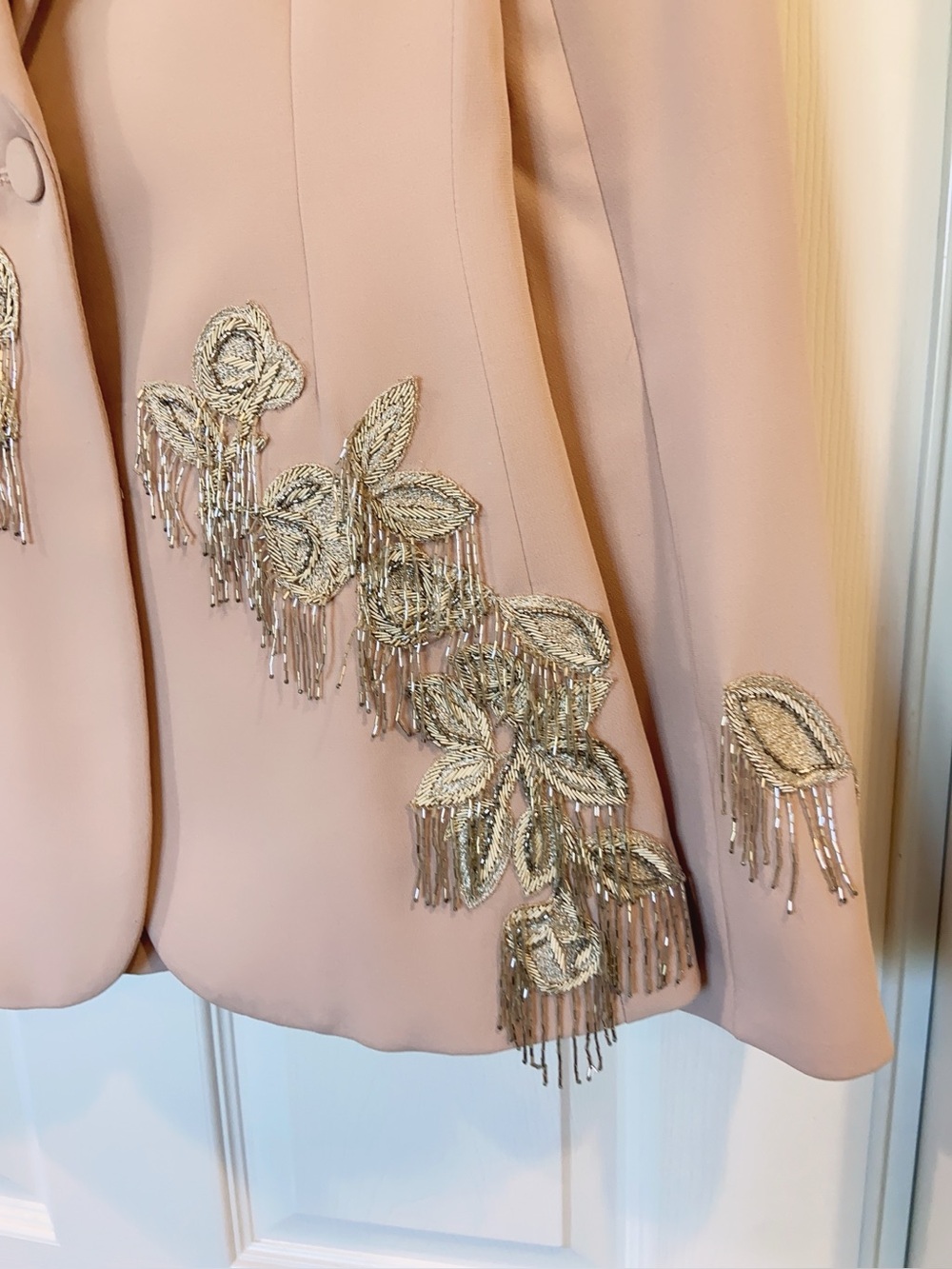NWT $795 CINQ A SEPT Candace Crepe Floral Embroidered Jacket Blazer - Picture 9 of 13